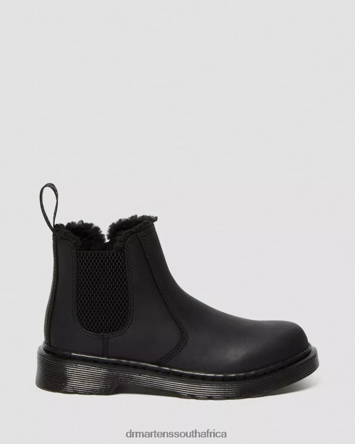 Junior 2976 Faux Fur Lined Chelsea Boots Dr. Martens Kids Footwear 2J208N439 Black Republic Wp