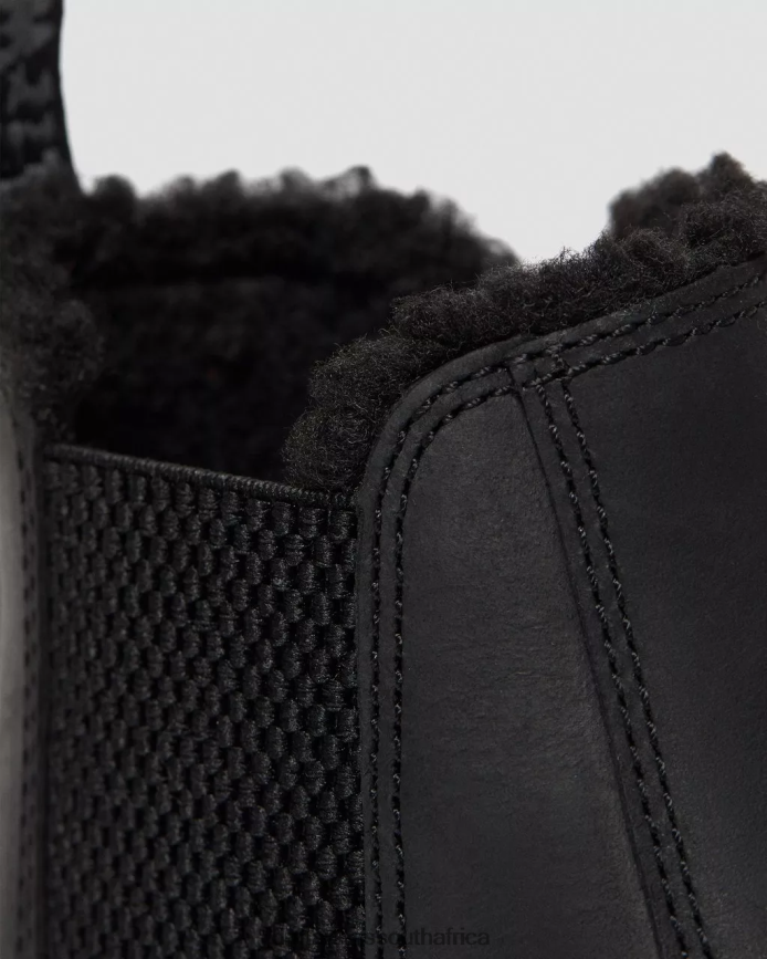 Junior 2976 Faux Fur Lined Chelsea Boots Dr. Martens Kids Footwear 2J208N439 Black Republic Wp