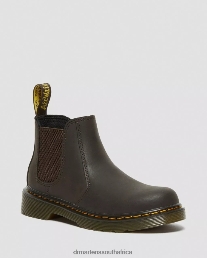 Junior 2976 Wildhorse Leather Chelsea Boots Dr. Martens Kids Footwear 2J208N431 Dark Brown Wildhorse Lamper