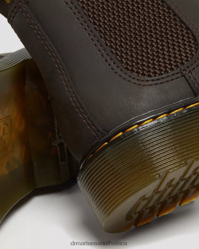 Junior 2976 Wildhorse Leather Chelsea Boots Dr. Martens Kids Footwear 2J208N431 Dark Brown Wildhorse Lamper