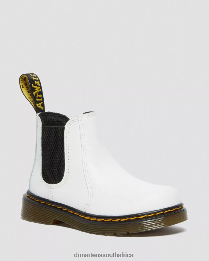 Toddler 2976 Leather Chelsea Boots Dr. Martens Kids Footwear 2J208N410 White Romario