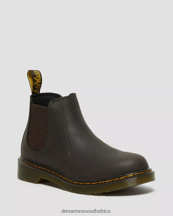 Youth 2976 Wildhorse Leather Chelsea Boots Dr. Martens Kids Footwear 2J208N461 Dark Brown Wildhorse Lamper