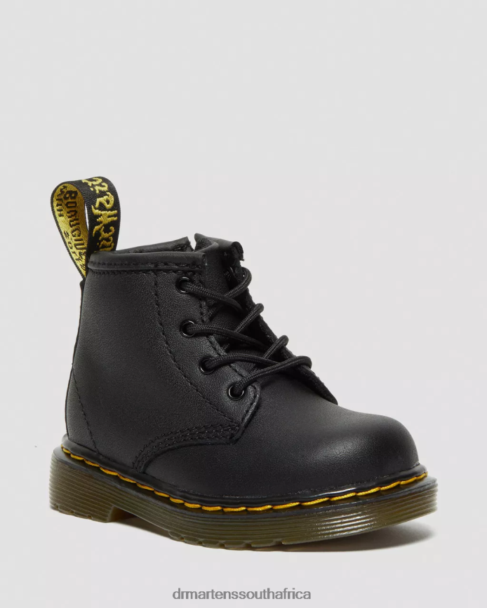 Infant 1460 Softy T Leather Lace Up Boots Dr. Martens Kids Footwear 2J208N392 Black Softy T