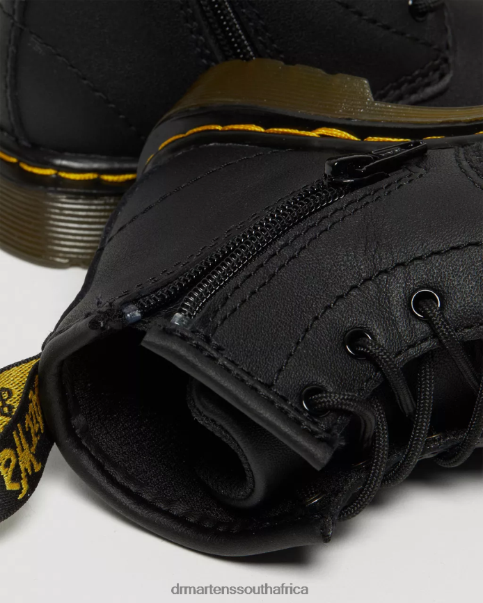 Infant 1460 Softy T Leather Lace Up Boots Dr. Martens Kids Footwear 2J208N392 Black Softy T