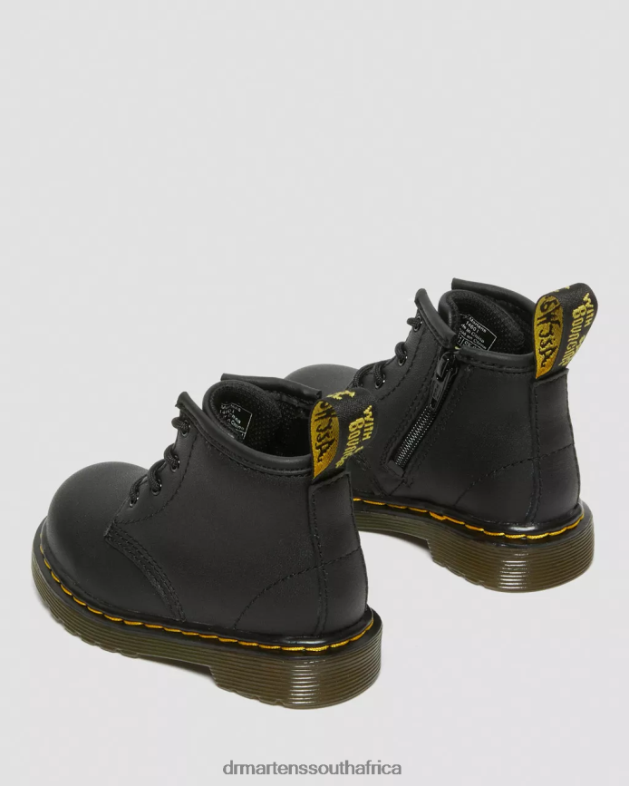 Infant 1460 Softy T Leather Lace Up Boots Dr. Martens Kids Footwear 2J208N392 Black Softy T