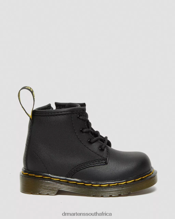 Infant 1460 Softy T Leather Lace Up Boots Dr. Martens Kids Footwear 2J208N392 Black Softy T