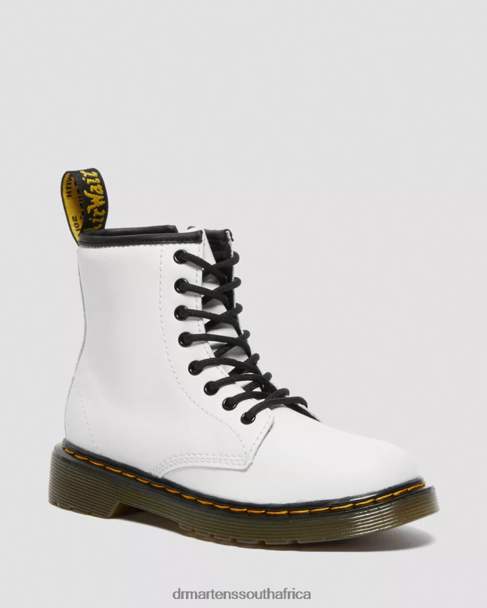 Junior 1460 Leather Lace Up Boots Dr. Martens Kids Footwear 2J208N434 White Romario 2J208N434 Fashion Forward Dr. Martens South Africa Comfortable and quality Dr. Martens shoes on sale