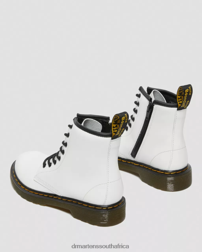 Junior 1460 Leather Lace Up Boots Dr. Martens Kids Footwear 2J208N434 White Romario
