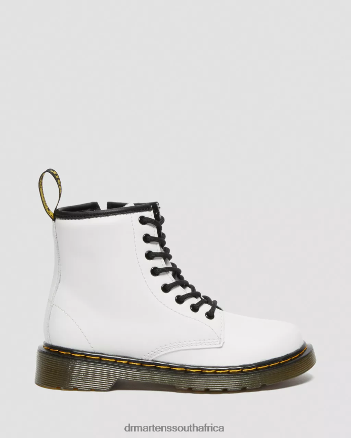 Junior 1460 Leather Lace Up Boots Dr. Martens Kids Footwear 2J208N434 White Romario