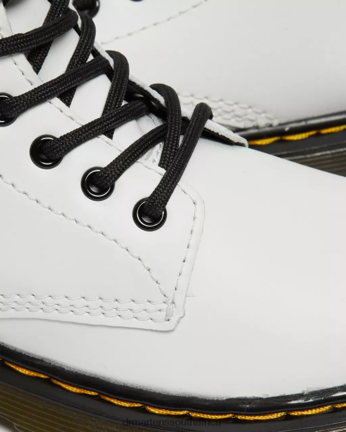 Junior 1460 Leather Lace Up Boots Dr. Martens Kids Footwear 2J208N434 White Romario