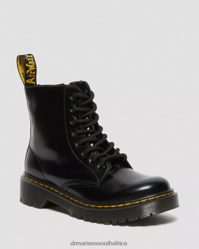 Junior 1460 Pascal Bex Leather Lace Up Boots Dr. Martens Kids Footwear 2J208N438 Black Lissome 2J208N438 Fashion Forward Dr. Martens South Africa Comfortable and quality Dr. Martens shoes on sale