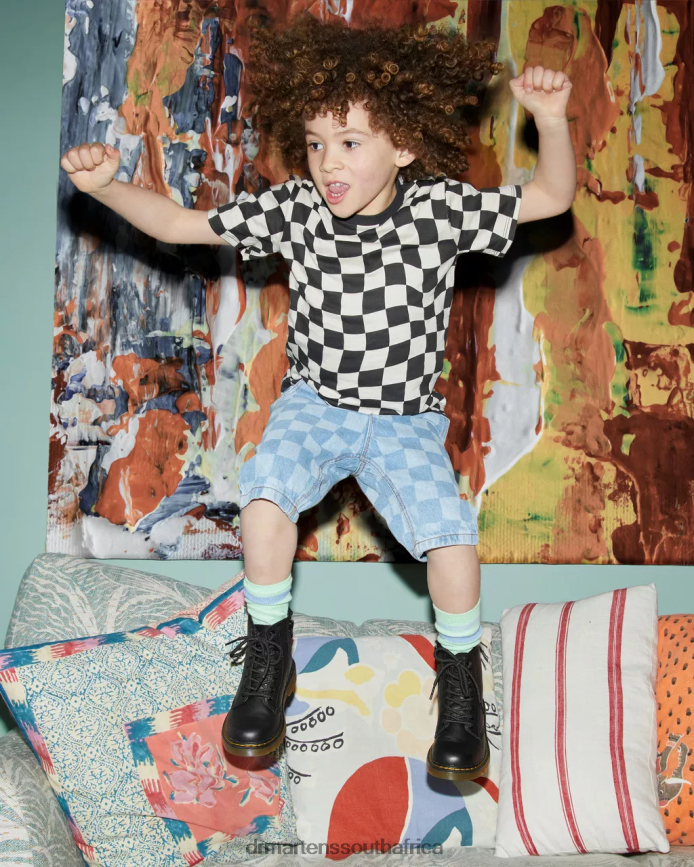 Junior 1460 Softy T Leather Lace Up Boots Dr. Martens Kids Footwear 2J208N424 Black Softy T