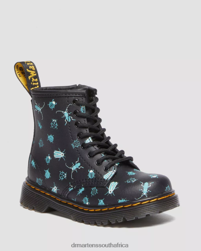 Toddler 1460 Glow in the Dark Bugs Lace Up Boots Dr. Martens Kids Footwear 2J208N420 Black Floral Mash Up K Hydro 2J208N420 Fashion Forward Dr. Martens South Africa Comfortable and quality Dr