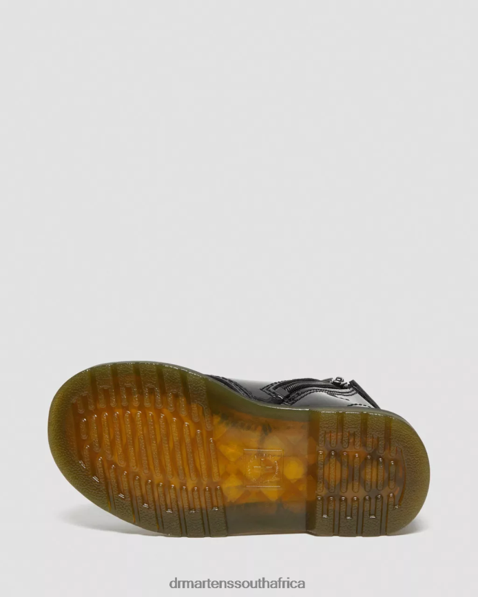 Toddler 1460 Patent Leather Lace Up Boots Dr. Martens Kids Footwear 2J208N404 Black Lucido & Patent Lamper