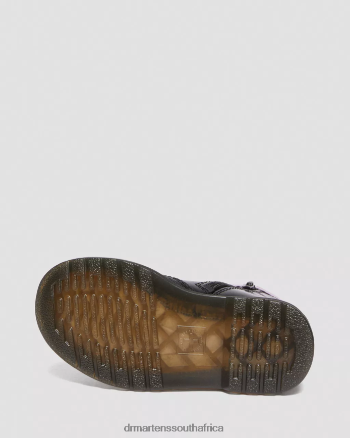 Toddler 1460 Shimmer Heart Lace Up Boots Dr. Martens Kids Footwear 2J208N422 Black & Lilac Galaxy Shimmer