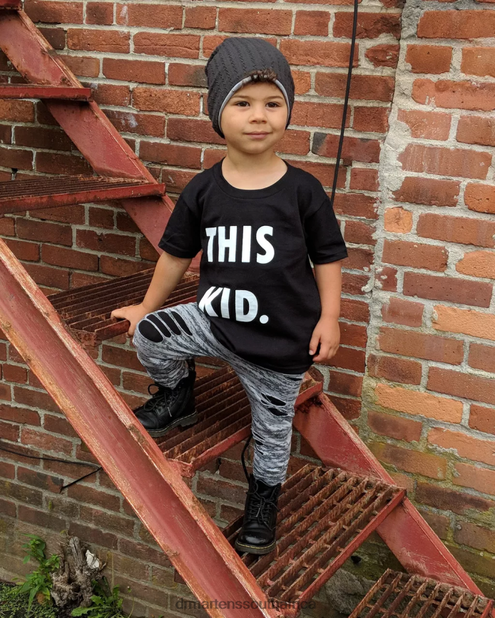 Toddler 1460 Softy T Leather Lace Up Boots Dr. Martens Kids Footwear 2J208N401 Black Softy T