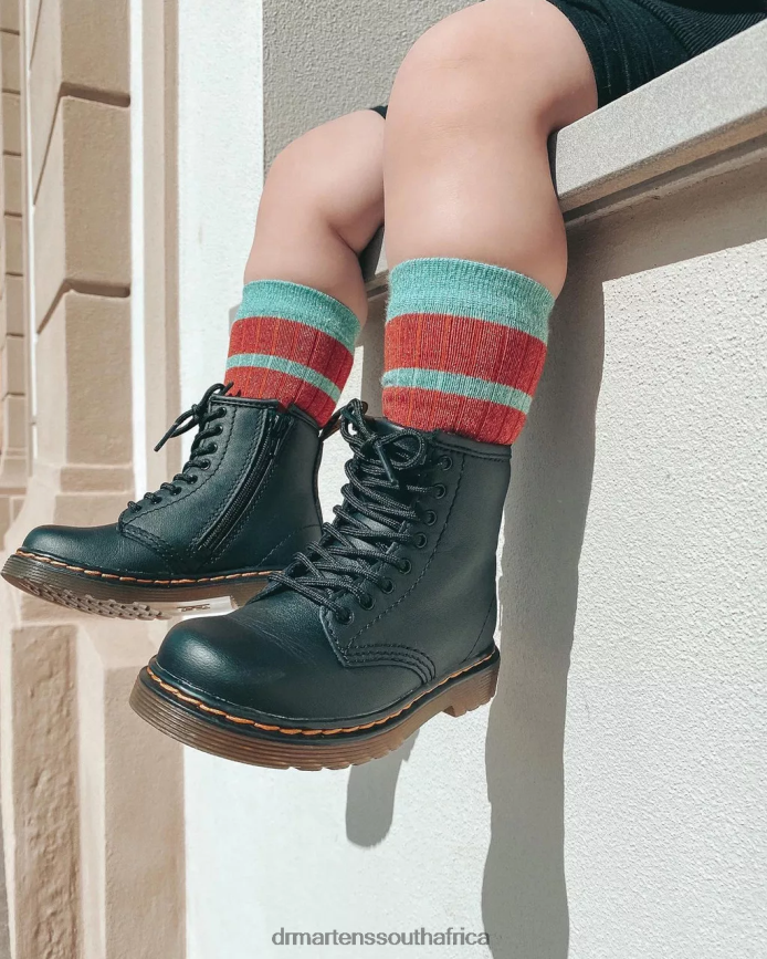 Toddler 1460 Softy T Leather Lace Up Boots Dr. Martens Kids Footwear 2J208N401 Black Softy T