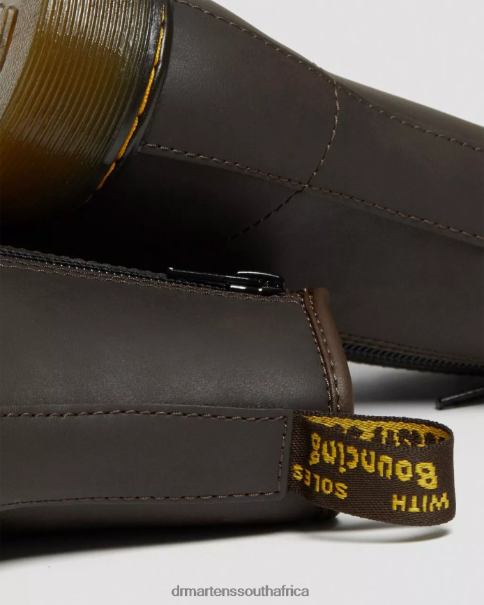 Youth 1460 Wildhorse Leather Lace Up Boots Dr. Martens Kids Footwear 2J208N462 Dark Brown Wildhorse Lamper