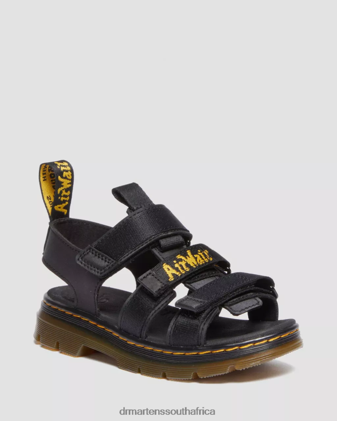 Junior Callan Casual Sandals Dr. Martens Kids Footwear 2J208N450 Black Extra Tough & Rubbery
