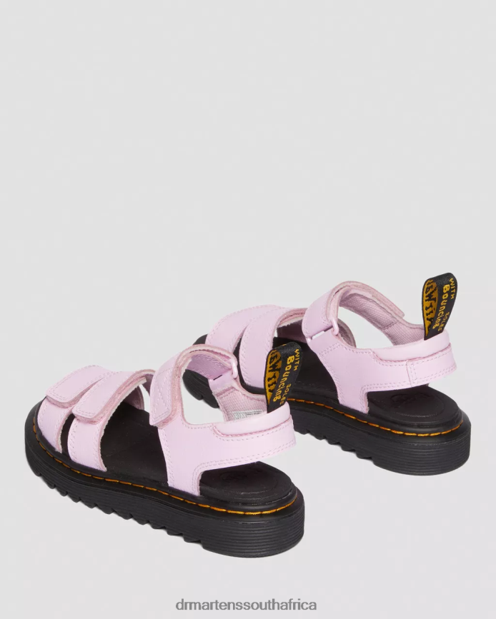 Junior Klaire Athena Leather Strap Sandals Dr. Martens Kids Footwear 2J208N429 Pale Pink Athena