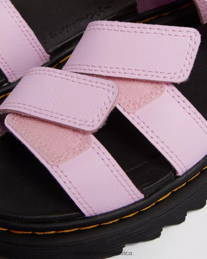 Youth Klaire Athena Leather Strap Sandals Dr. Martens Kids Footwear 2J208N460 Pale Pink Athena