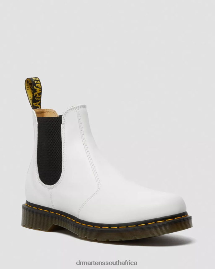 2976 Yellow Stitch Smooth Leather Chelsea Boots Dr. Martens Men Footwear 2J208N32 White Smooth