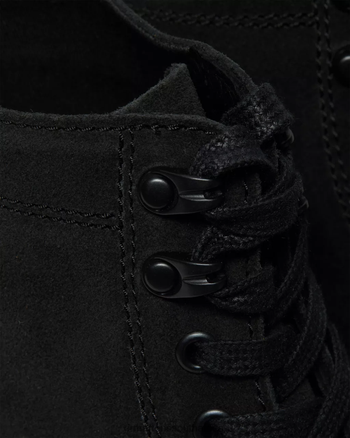 1460 Guard Made in England Leather Lace Up Boots Dr. Martens Men Footwear 2J208N132 Black Durango & Split Suede