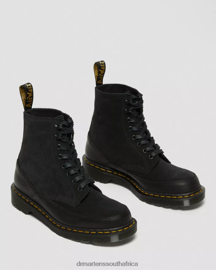 1460 Guard Made in England Leather Lace Up Boots Dr. Martens Men Footwear 2J208N132 Black Durango & Split Suede