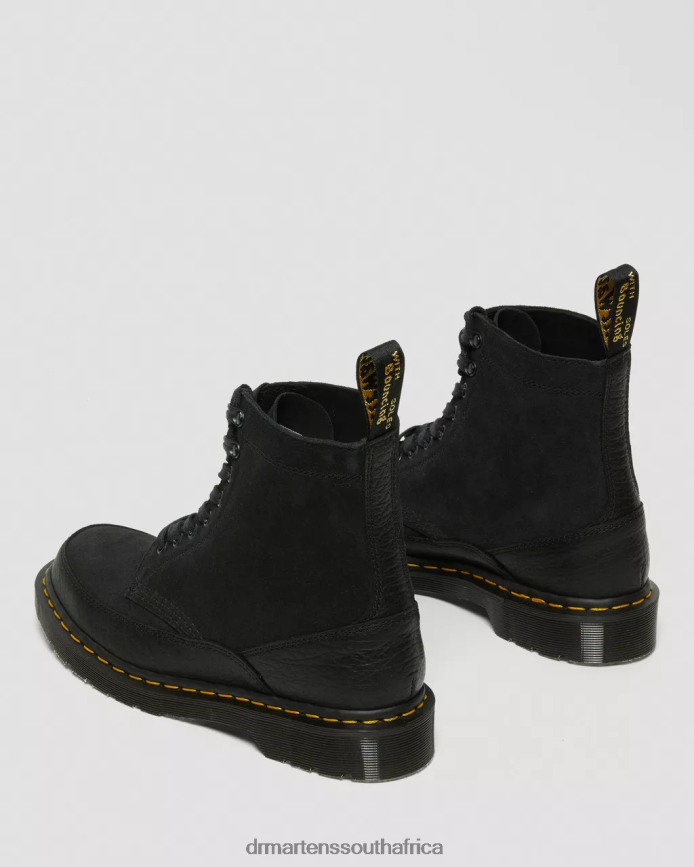1460 Guard Made in England Leather Lace Up Boots Dr. Martens Men Footwear 2J208N132 Black Durango & Split Suede