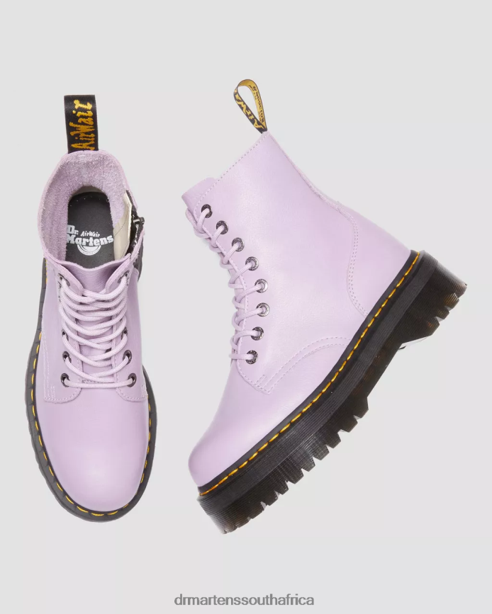 Jadon Boot Pisa Leather Platforms Dr. Martens Men Footwear 2J208N123 Lilac Pisa