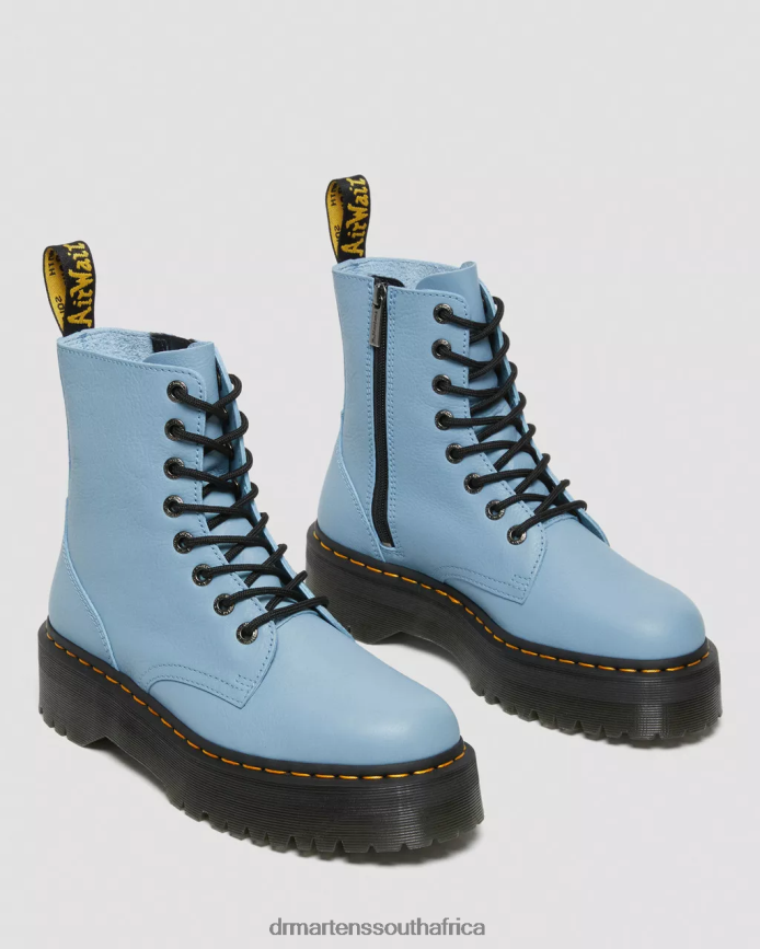 Jadon Boot Pisa Leather Platforms Dr. Martens Men Footwear 2J208N130 Blue Pisa