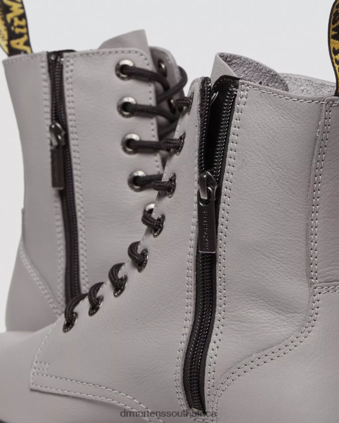 Jadon Boot Pisa Leather Platforms Dr. Martens Men Footwear 2J208N187 Grey Pisa