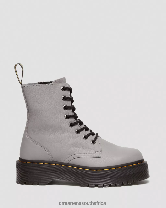 Jadon Boot Pisa Leather Platforms Dr. Martens Men Footwear 2J208N187 Grey Pisa