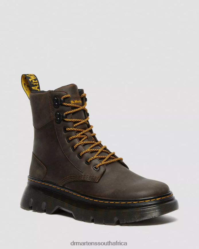 Tarik Crazy Horse Leather Utility Boots Dr. Martens Men Footwear 2J208N80 Dark Brown Crazy Horse
