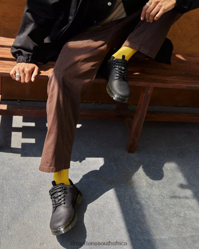 Reeder Wyoming Leather Utility Shoes Dr. Martens Men Footwear 2J208N390 Black Wyoming