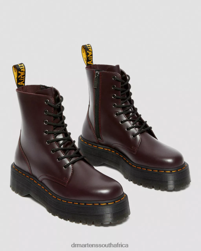 Jadon Boot Smooth Leather Platforms Dr. Martens Unisex Footwear 2J208N91 Burgundy Smooth