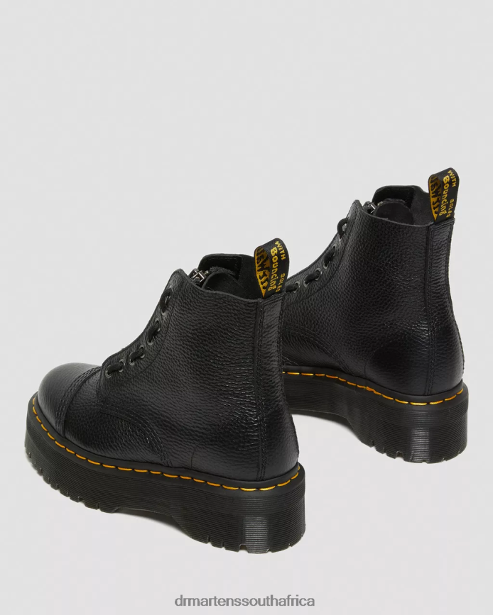 Sinclair Milled Nappa Leather Platform Boots Dr. Martens Unisex Footwear 2J208N208 Black Milled Nappa