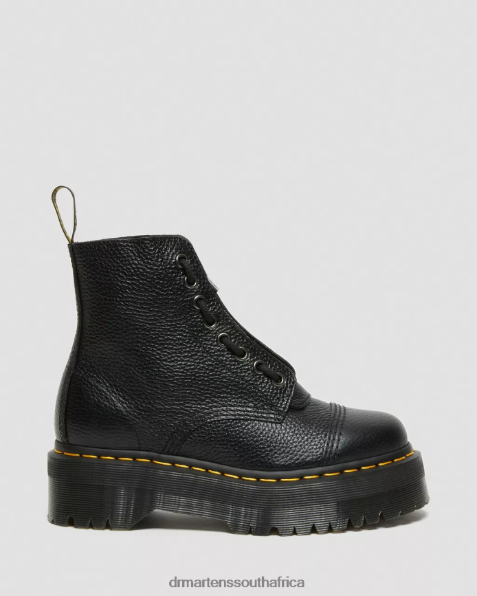 Sinclair Milled Nappa Leather Platform Boots Dr. Martens Unisex Footwear 2J208N208 Black Milled Nappa