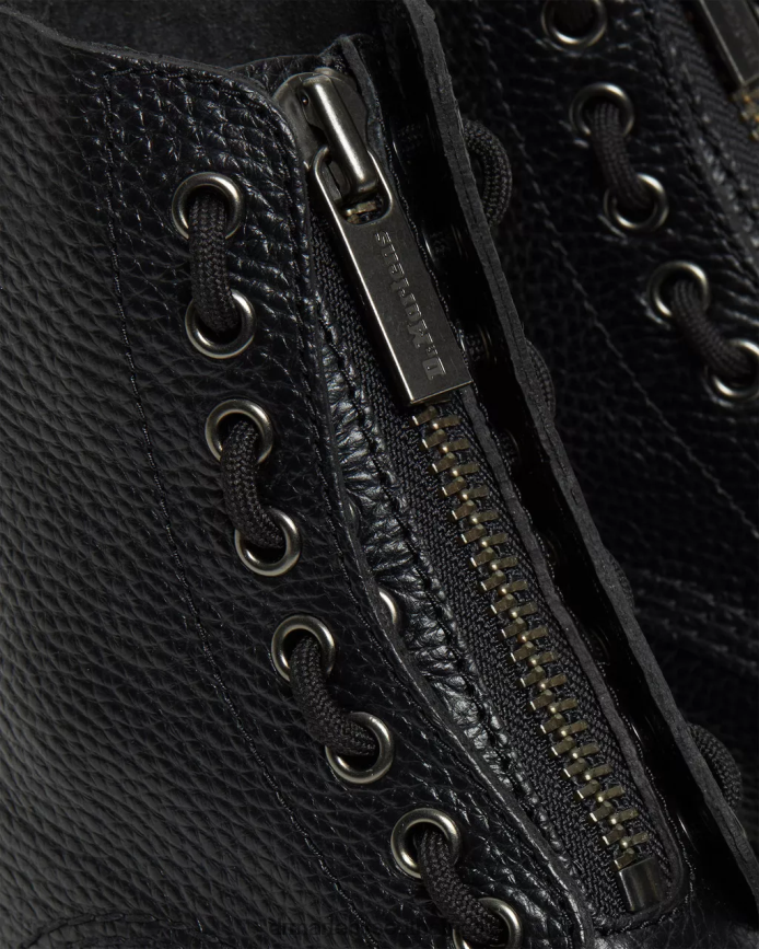 Sinclair Milled Nappa Leather Platform Boots Dr. Martens Unisex Footwear 2J208N208 Black Milled Nappa