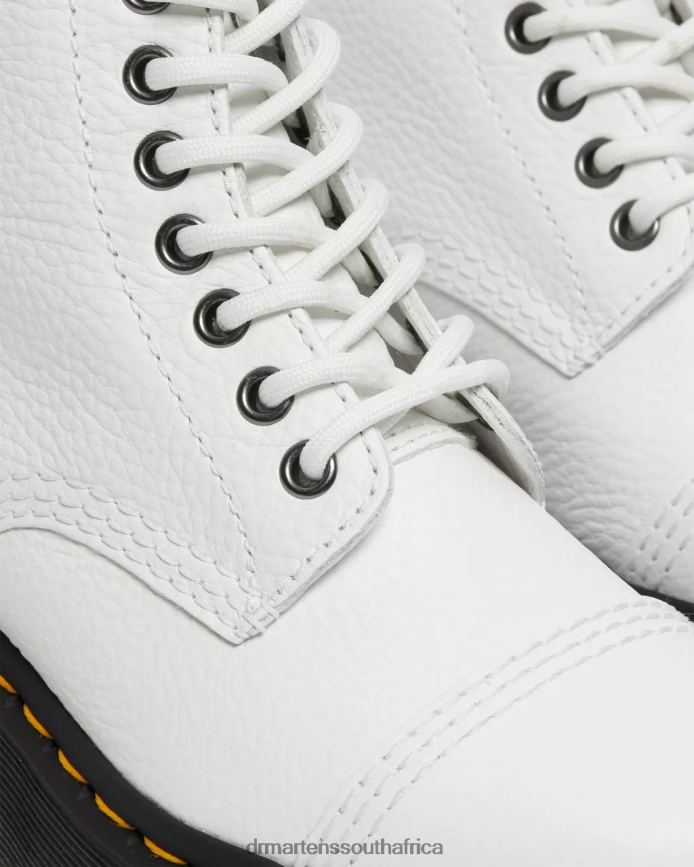 Sinclair Milled Nappa Leather Platform Boots Dr. Martens Unisex Footwear 2J208N211 White Milled Nappa