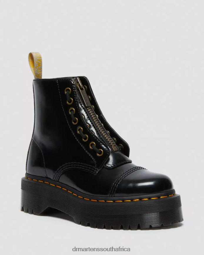 Vegan Sinclair Platform Boots Dr. Martens Unisex Footwear 2J208N51 Black Oxford