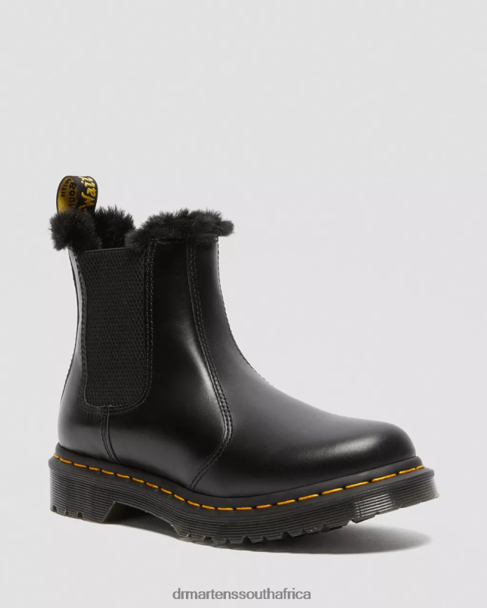 2976 Leonore Faux Fur Lined Chelsea Boots Dr. Martens Unisex Footwear 2J208N200 Dark Grey Atlas