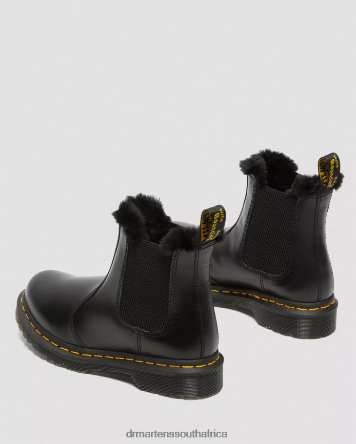2976 Leonore Faux Fur Lined Chelsea Boots Dr. Martens Unisex Footwear 2J208N200 Dark Grey Atlas