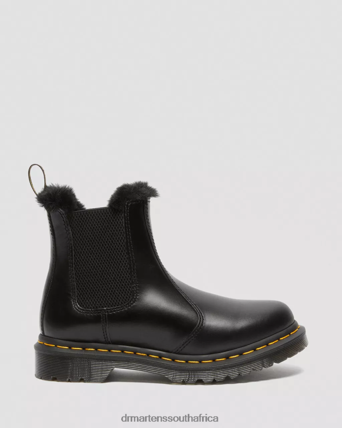 2976 Leonore Faux Fur Lined Chelsea Boots Dr. Martens Unisex Footwear 2J208N200 Dark Grey Atlas