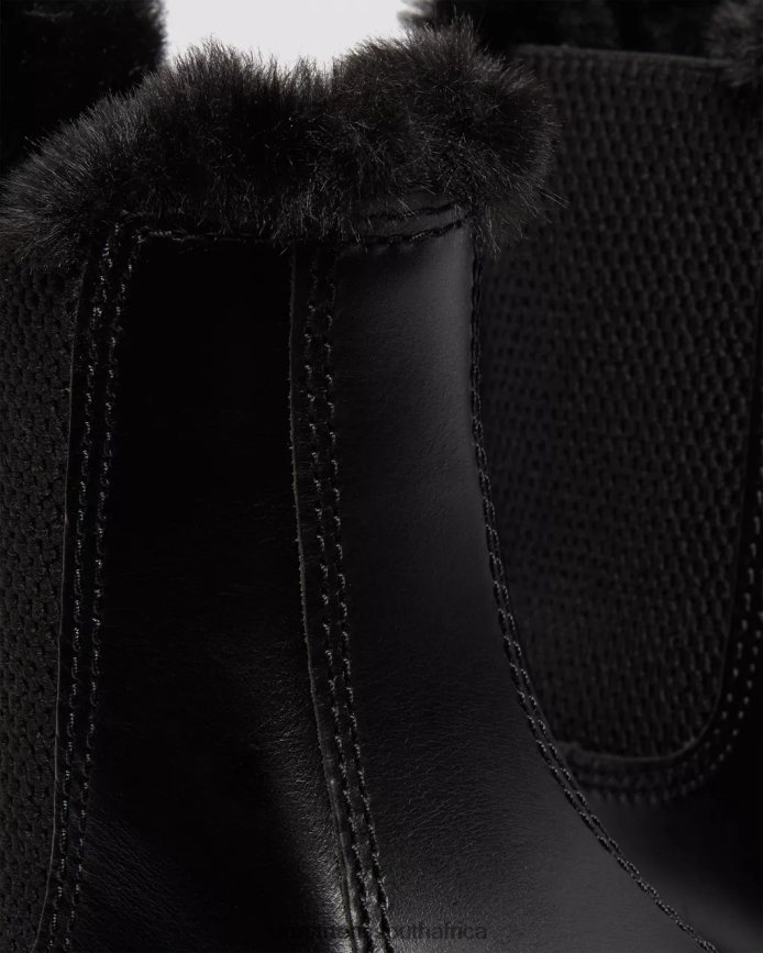 2976 Leonore Faux Fur Lined Chelsea Boots Dr. Martens Unisex Footwear 2J208N200 Dark Grey Atlas