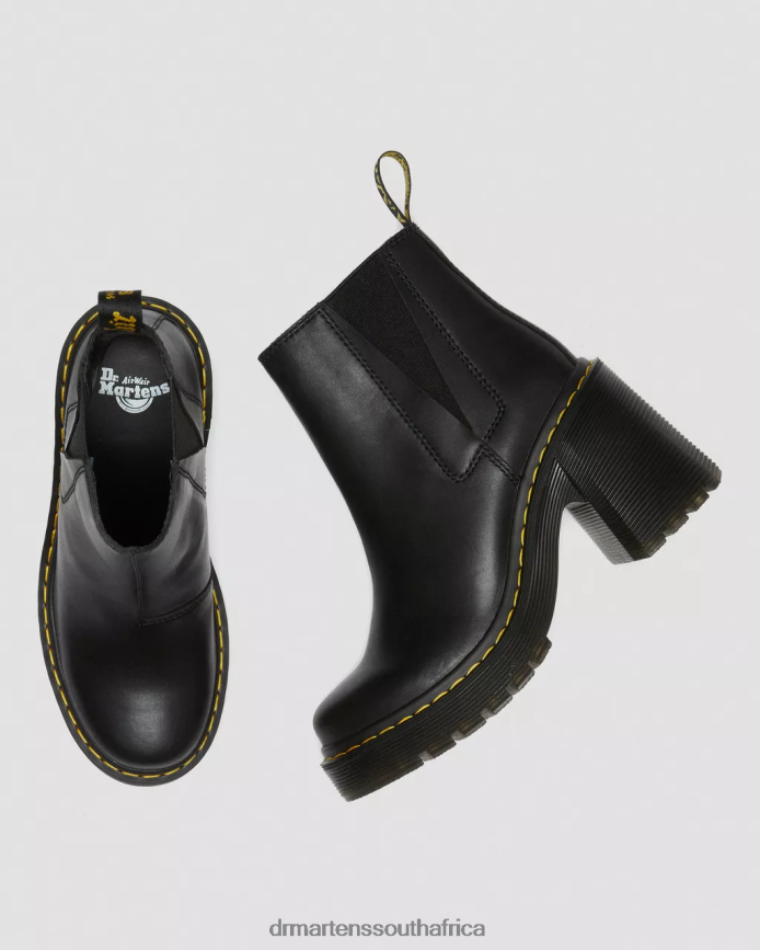 Spence Leather Flared Heel Chelsea Boots Dr. Martens Unisex Footwear 2J208N35 Black Sendal