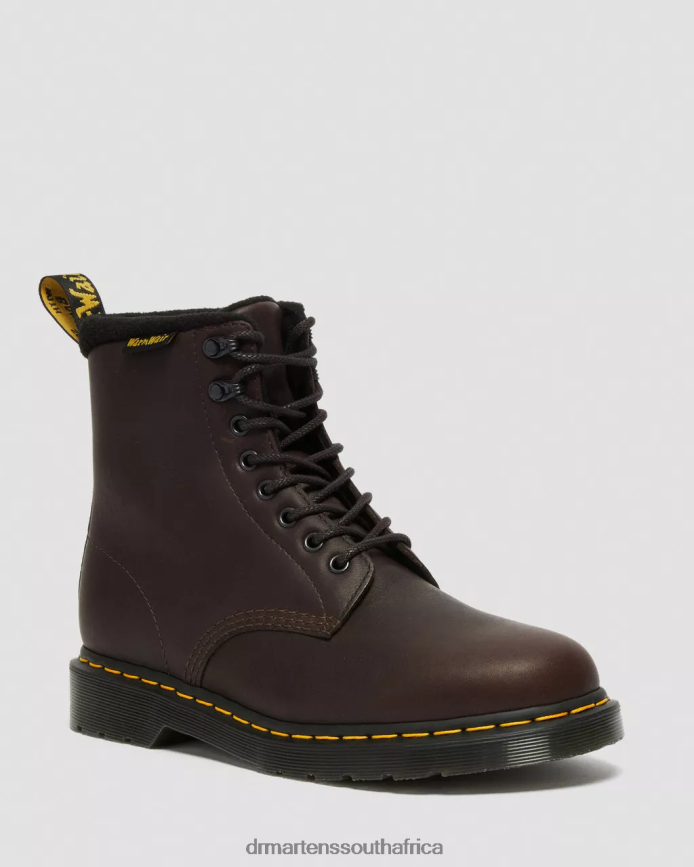 1460 Pascal Warmwair Leather Lace Up Boots Dr. Martens Unisex Footwear 2J208N74 Dark Brown Valor Wp