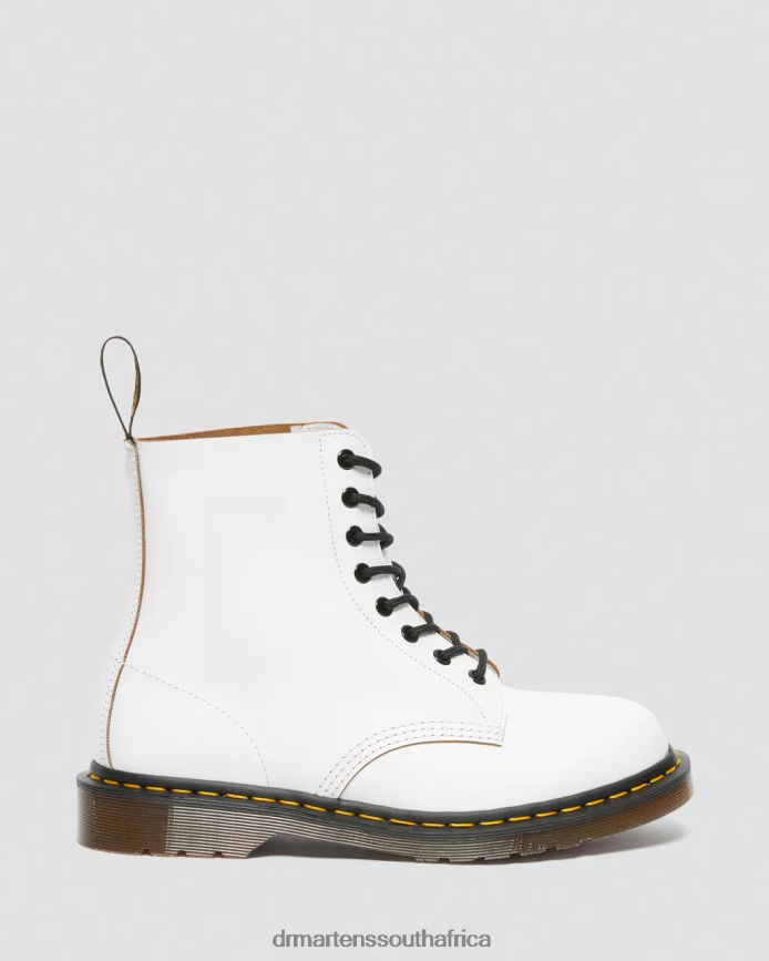 1460 Vintage Made in England Lace Up Boots Dr. Martens Unisex Footwear 2J208N121 White Quilon