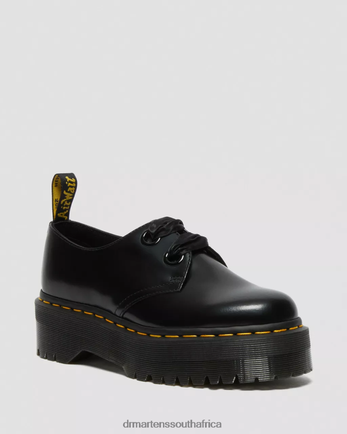 Holly Leather Platform Shoes Dr. Martens Unisex Footwear 2J208N227 Black Buttero