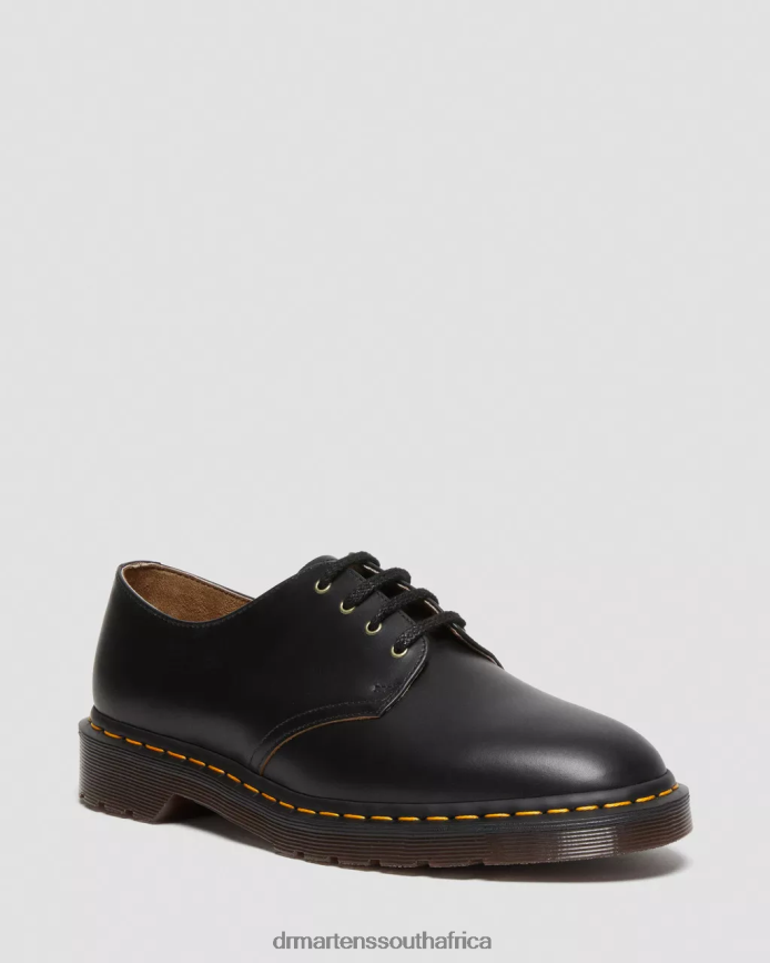 Smiths Vintage Smooth Leather Dress Shoes Dr. Martens Unisex Footwear 2J208N332 Black Vintage Smooth